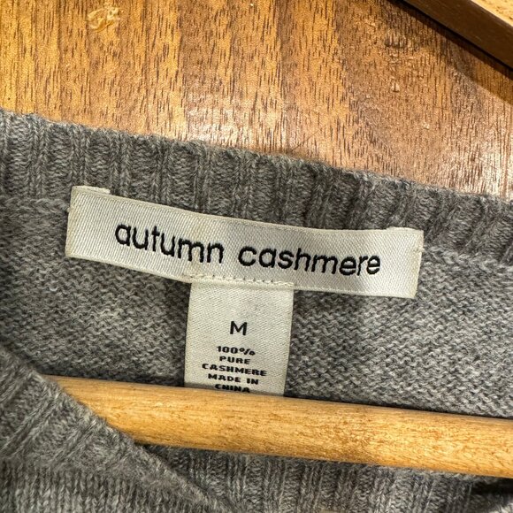 Autumn Cashmere gray Zebra print sweater sz M - Picture 2 of 5